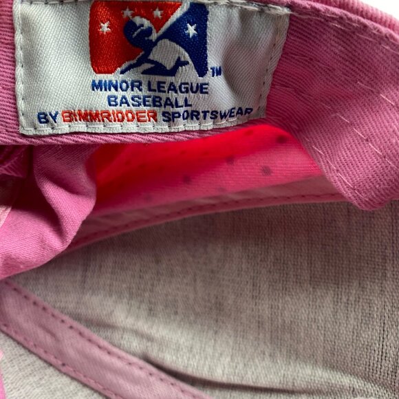 Minor League Baseball Columbus Ohio Clippers Youth Girl Hat Pink Navy Polka Dot - Picture 6 of 7